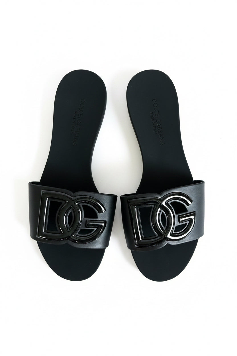 Black Beachwear Sliders
