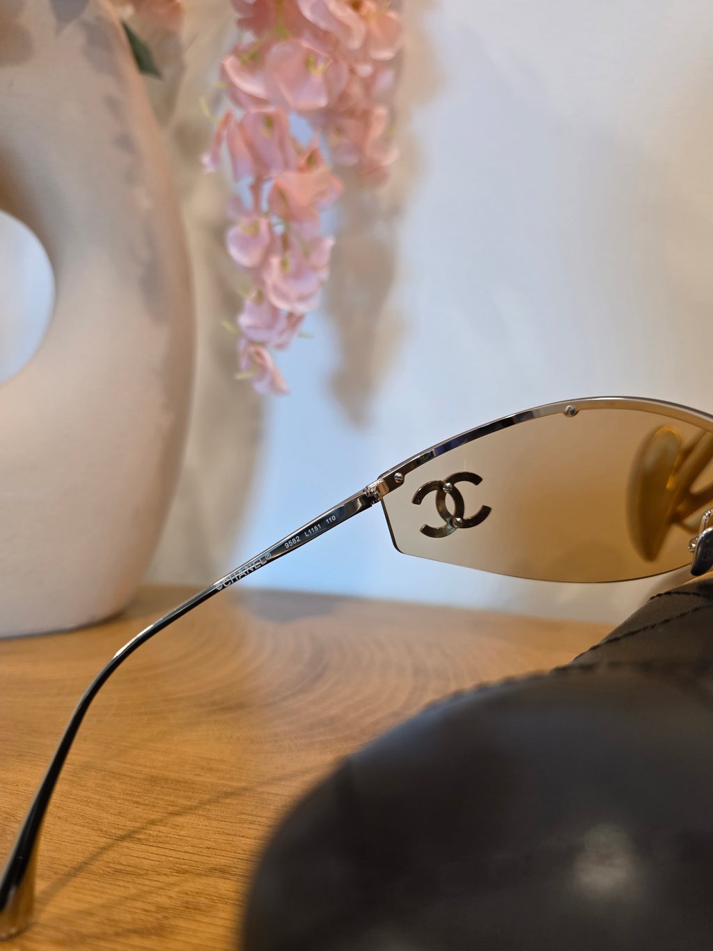Yellow and Metal Shield Sunglasses