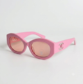 Pink Oval Sunglasses
