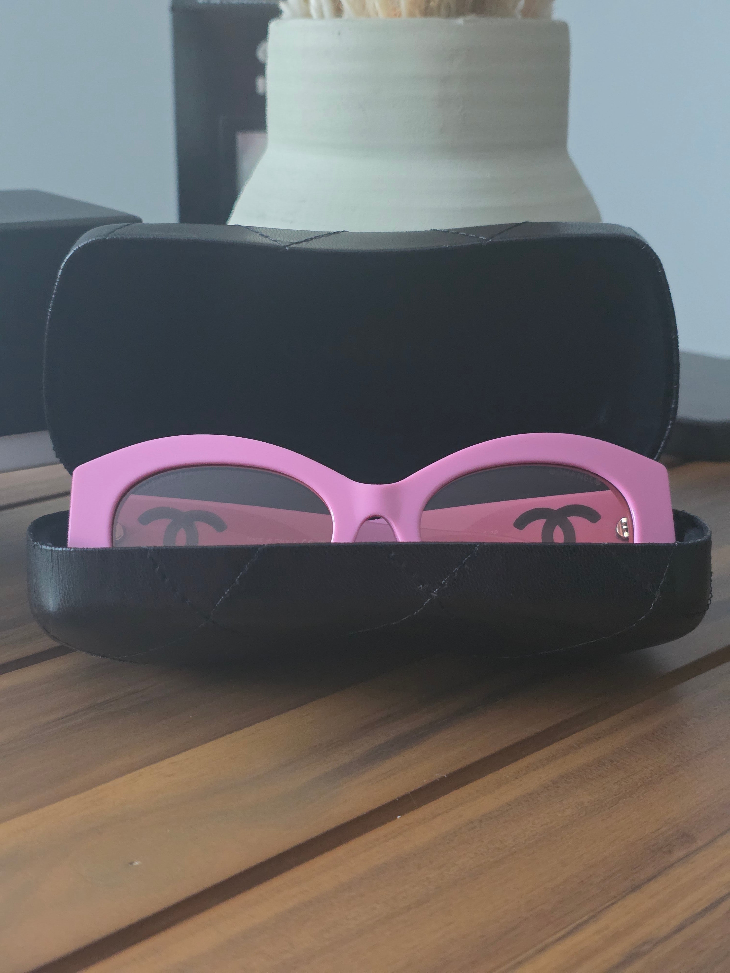 Pink Oval Sunglasses